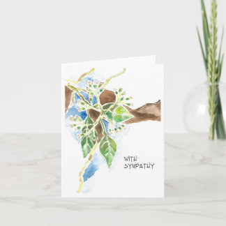 Waterverf Dogwood Sympathikaart Kaart