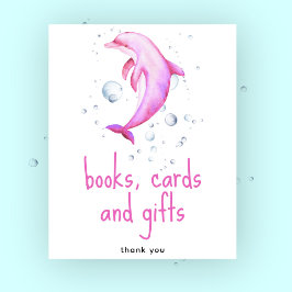 Waterverf dolfijn - Boeken kaarten en geschenken Poster