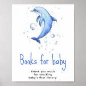 Waterverf dolfijn - Boeken voor baby Poster (Voorkant)