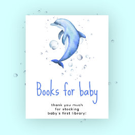 Waterverf dolfijn - Boeken voor baby Poster