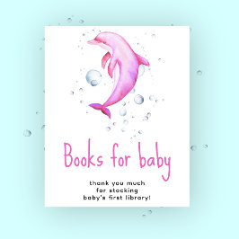 Waterverf dolfijn - Boeken voor baby Poster