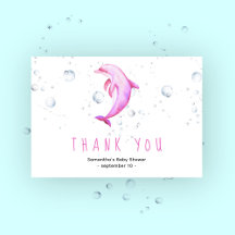 Waterverf dolfijn - dank je baby shower