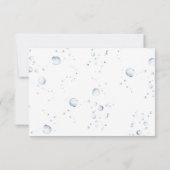 Waterverf dolfijn - dank u baby shower bedankkaart (Achterkant)