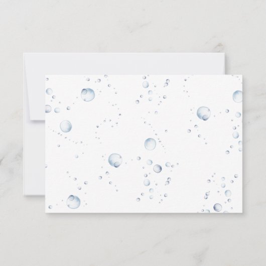 Waterverf dolfijn - dank u baby shower bedankkaart (Achterkant)