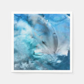 Waterverf Dolfijn Digitale Kunst Servet (Voorkant)