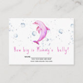 Waterverf dolfijn - hoe groot is mama's buik informatiekaartje (Voorkant)