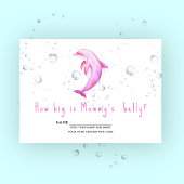 Waterverf dolfijn - hoe groot is mama's buik informatiekaartje