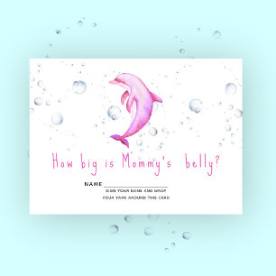 Waterverf dolfijn - hoe groot is mama's buik informatiekaartje