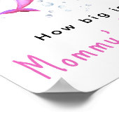 Waterverf dolfijn - Hoe groot is mama's buik Poster (Hoek)