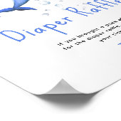 Waterverf dolfijn - Luier Raffle spel Poster (Hoek)