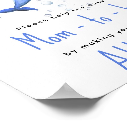 Waterverf dolfijn - Moeder aan te spreken Poster (Hoek)