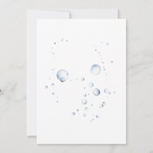 Waterverf Dolfijn Onder het Zee Baby shower Kaart (Achterkant)