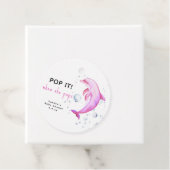 Waterverf dolfijn - pop het! Als ze poppen Bedankjes Labels (In situ)