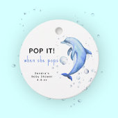 Waterverf dolfijn - pop het! Als ze poppen Bedankjes Labels