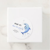 Waterverf dolfijn - pop het! Als ze poppen Bedankjes Labels (In situ)