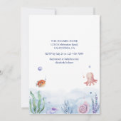 Waterverf Dolfijn Sealife Baby shower Kaart (Achterkant)