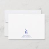 Waterverf Dolfijn Sorority Note Kaart (Achterkant)