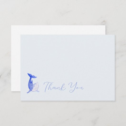 Waterverf Dolfijn Sorority Note Kaart (Voorkant / Achterkant)