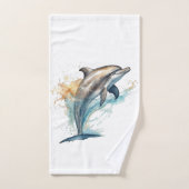 Waterverf Dolfijn Trio Bad Handdoek (Handdoek)