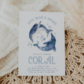 Waterverf Dolfijn Verjaardagsuitnodiging Kaart