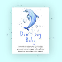 Waterverf dolfijn - Zeg niet baby