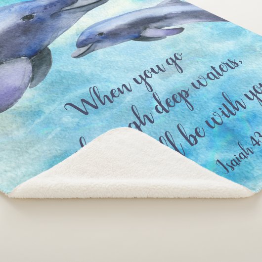  Waterverf Dolfijnen | Bijbelse versie Sherpa Deken (3/4)