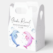 Waterverf dolfijnen Geslacht onthullen Bedankdoosjes (Geopend)