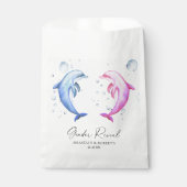 Waterverf dolfijnen Geslacht onthullen Bedankzakje (Voorkant)