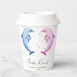 Waterverf dolfijnen Geslacht onthullen Papieren Bekers