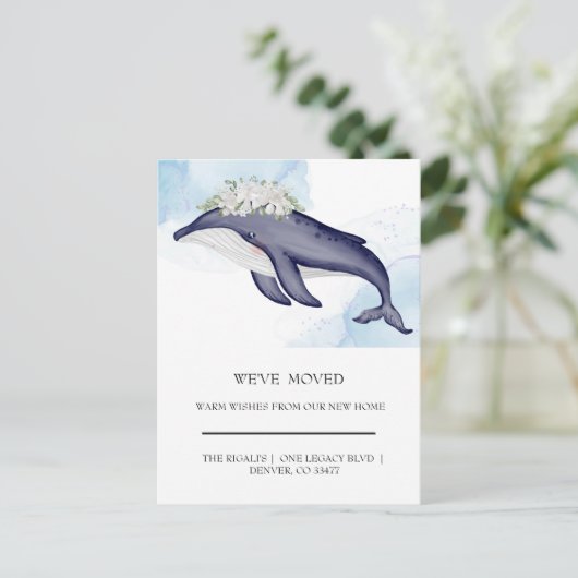 Waterverf Dolfijnen naar huis verhuizen Briefkaar Briefkaart (Staand voorkant)