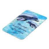  Waterverf dolfijnen | Schrift Magneet (Linkerzijde)