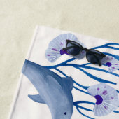 Waterverf Dolfijnen Walvissen Onderwaterdichte han Strandlaken (In situ)