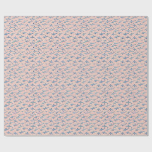 Waterverf Dolfijnpatroon Kust Strand Oceaan Cadeaupapier