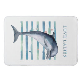 WATERVERF DOLPHIN ART BEACH VACATION BADMAT