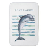WATERVERF DOLPHIN ART BEACH VACATION BADMAT (Voorkant Verticaal)