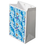 Waterverf Dolphin Pattern Medium Cadeauzakje (Achterkant Gekanteld)
