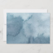 Waterverf Dolphin & White Floral Birthday Party Kaart (Achterkant)