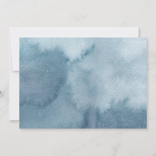 Waterverf Dolphin & White Floral Birthday Party Kaart (Achterkant)