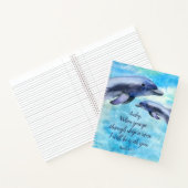 Waterverf Dolphins op maat Notitieboek (Binnen)