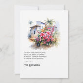 Waterverf Dominicaanse Republiek Bestemming Bruilo Bedankkaart (Achterkant)