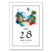 Waterverf Dominicaanse Republiek Bestemming Bruilo Kaart (Voorkant)