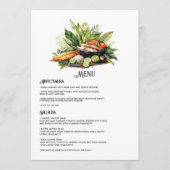 Waterverf Dominicaanse Republiek Bestemming Bruilo Menu (Voorkant)