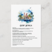 Waterverf Dominicaanse Republiek Gastgegevens Informatiekaartje (Voorkant)