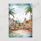 Waterverf Dominicaanse Republiek Gastgegevens Informatiekaartje (Achterkant)