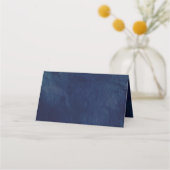 Waterverf donkerblauw groen bruiloft plaats kaart plaatskaartje (Achterkant)