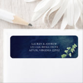 Waterverf donkerblauw groen rendement label (Insitu)