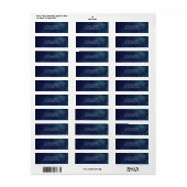 Waterverf donkerblauw logo etiket (Full Sheet)