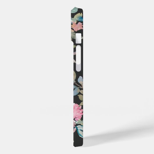 Waterverf donkerbruin boho bloemenschrift naam Case-Mate iPhone case (Achterkant / Links)