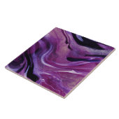 Waterverf Donkere Paarse marmer Tegeltje (Zijkant)