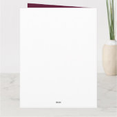 Waterverf donkerroze bloemen afgelopen dag kaart (Achterkant)